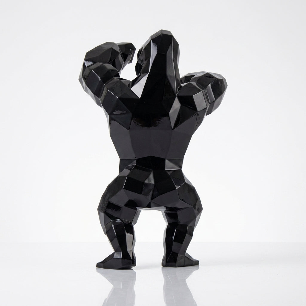 Sculpture Gorille Debout Facettée