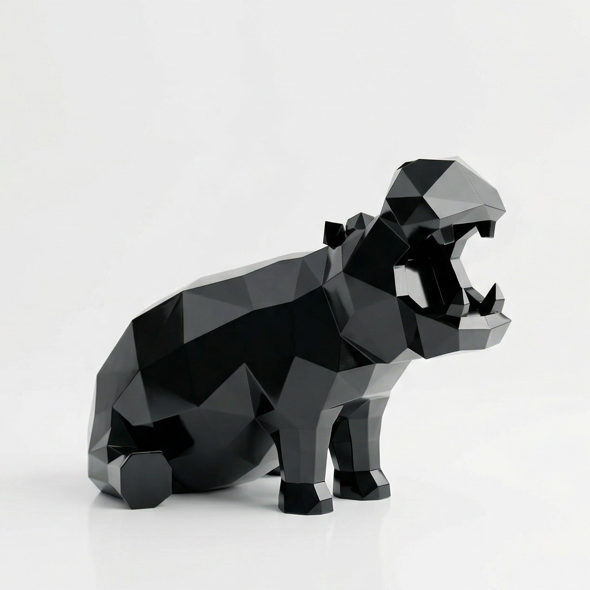 Grande Sculpture d'Hippo Contemporaine