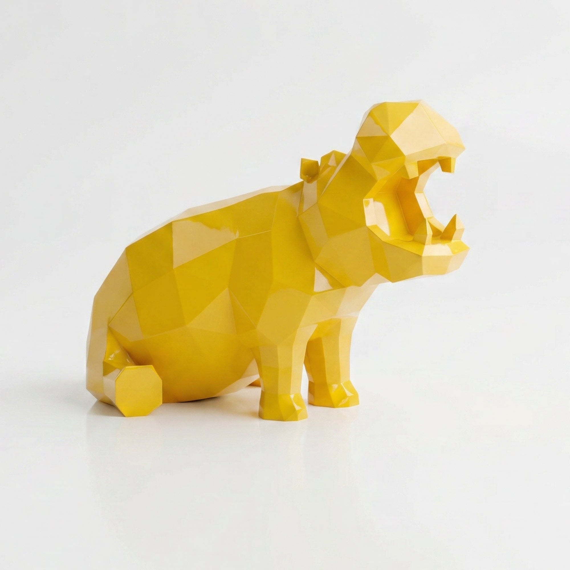 Grande Sculpture d'Hippo Contemporaine