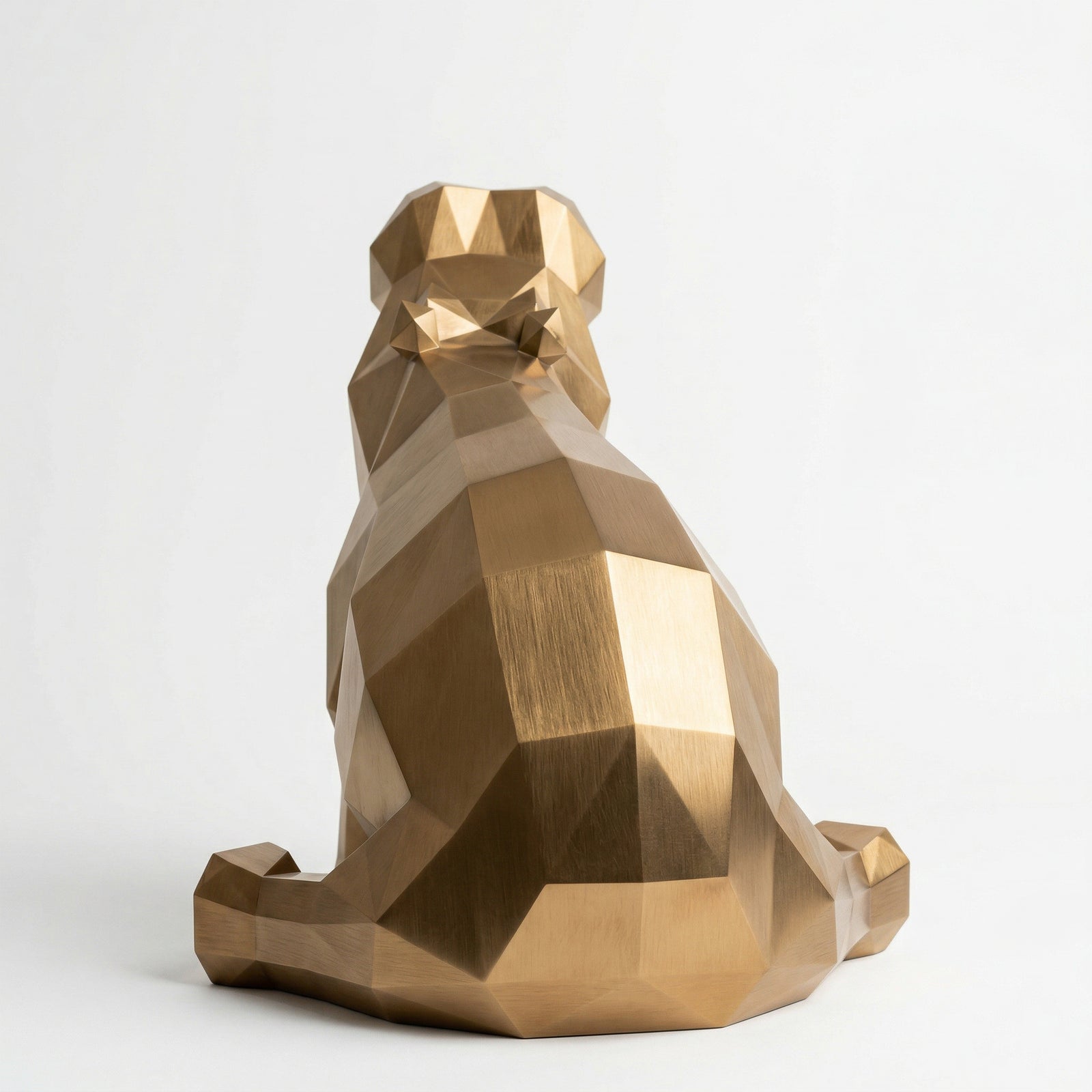 Grande Sculpture d'Hippo Contemporaine En Inox Effet Bronze