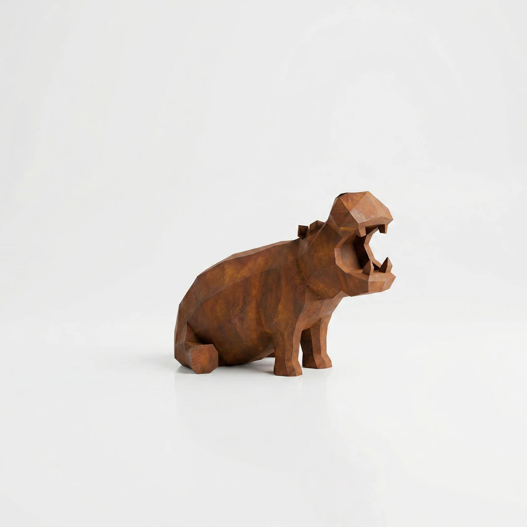 Grande Sculpture d'Hippo Contemporaine