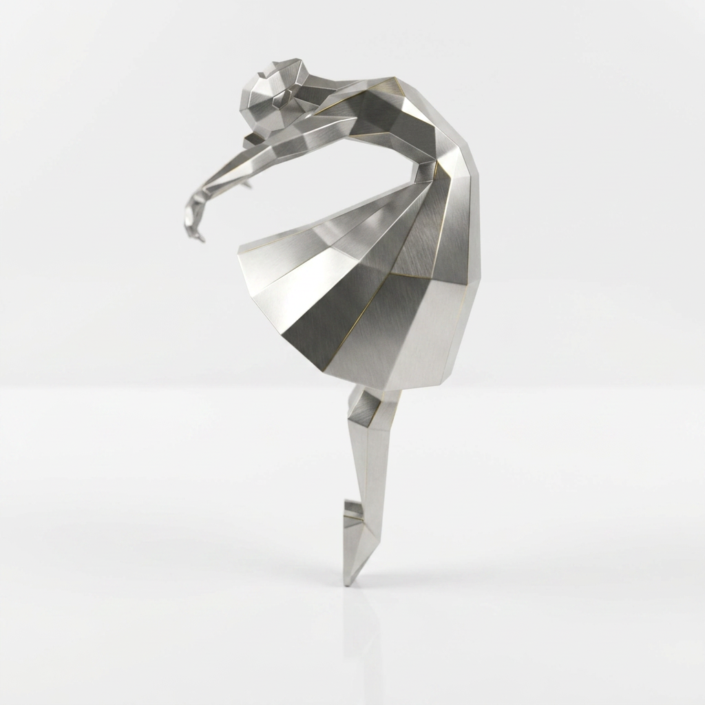 Grande Sculpture Libération - Femme Dansante Style Origami