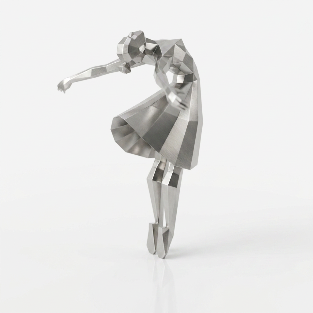 Grande Sculpture Libération - Femme Dansante Style Origami