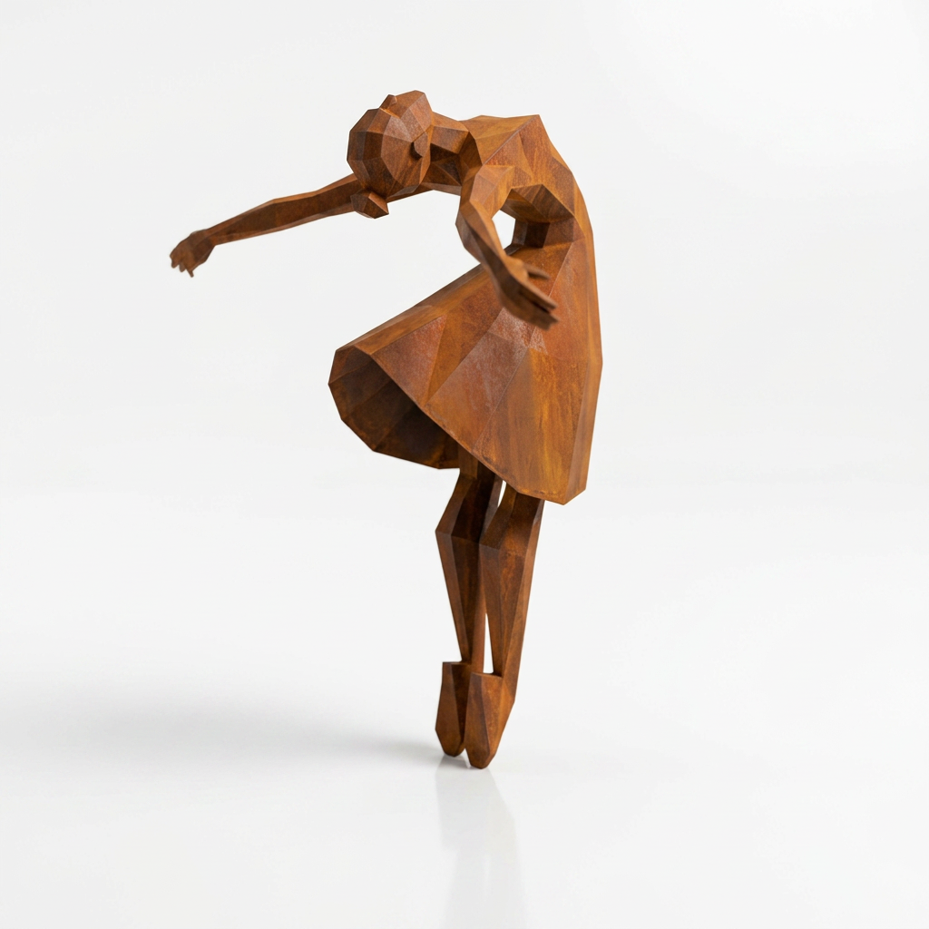 Grande Sculpture Libération - Femme Dansante Style Origami