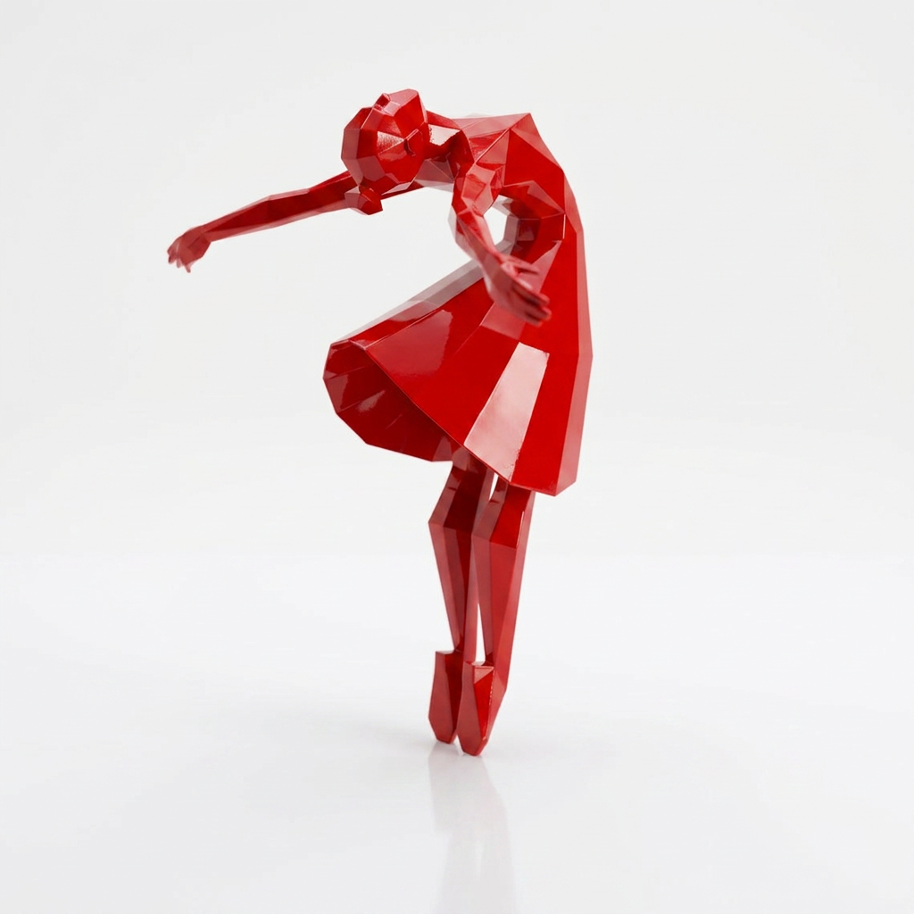 Grande Sculpture Libération - Femme Dansante Style Origami