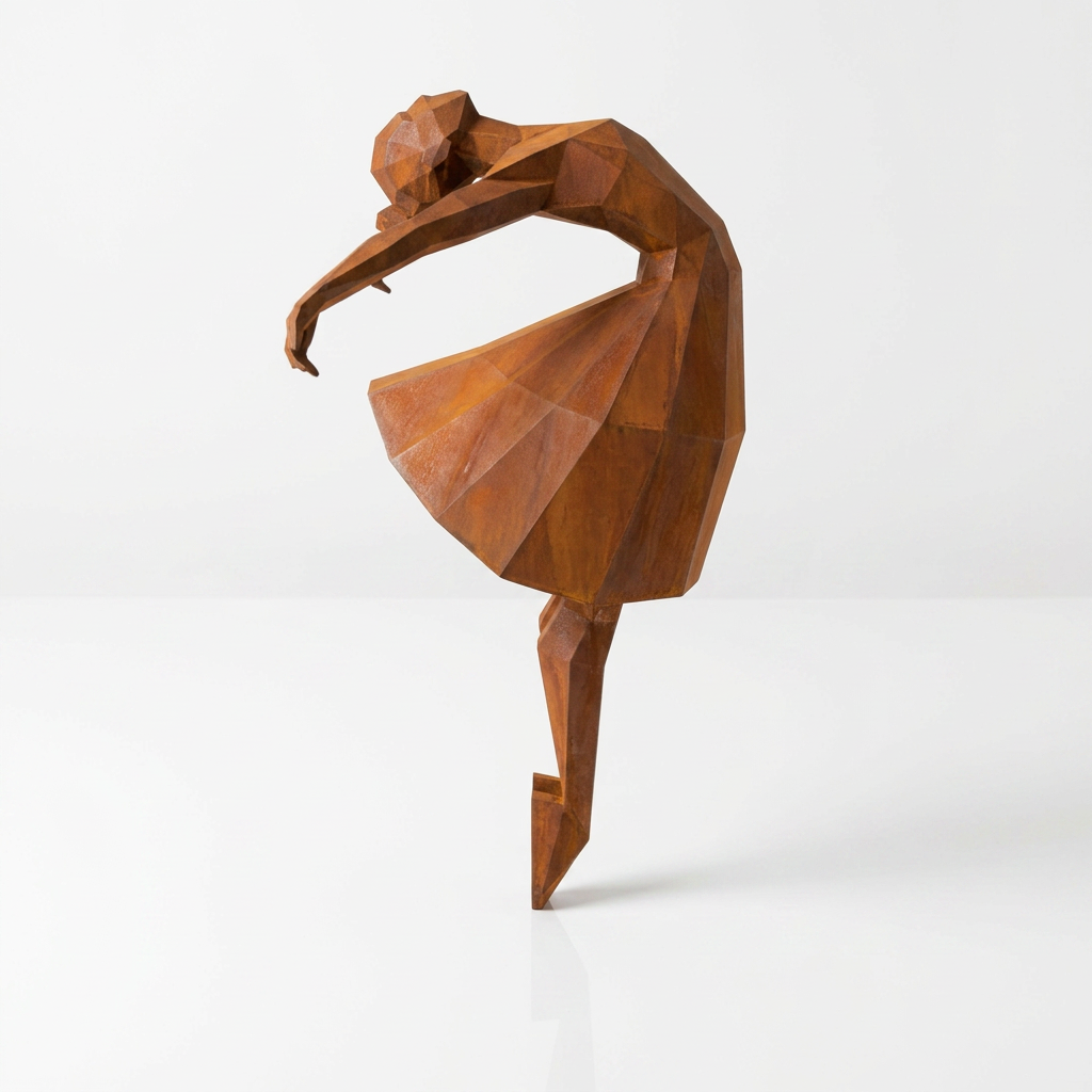 Grande Sculpture Libération - Femme Dansante Style Origami