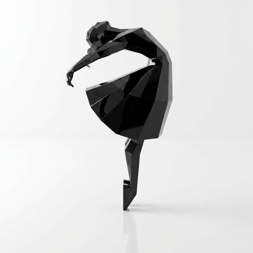 Grande Sculpture Libération - Femme Dansante Style Origami