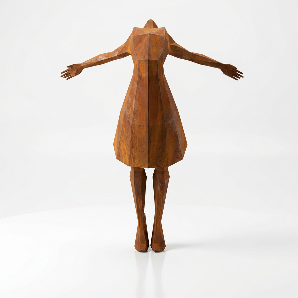 Grande Sculpture Libération - Femme Dansante Style Origami