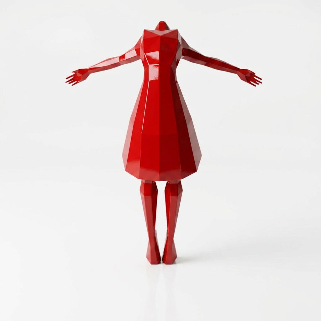 Grande Sculpture Libération - Femme Dansante Style Origami