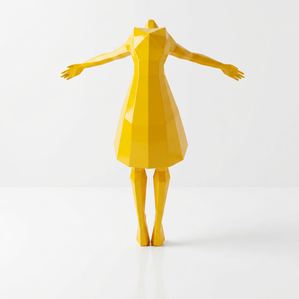 Grande Sculpture Libération - Femme Dansante Style Origami