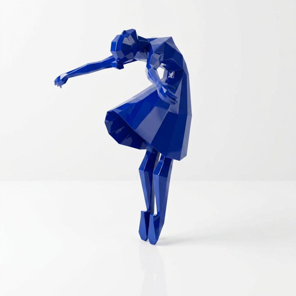 Grande Sculpture Libération - Femme Dansante Style Origami