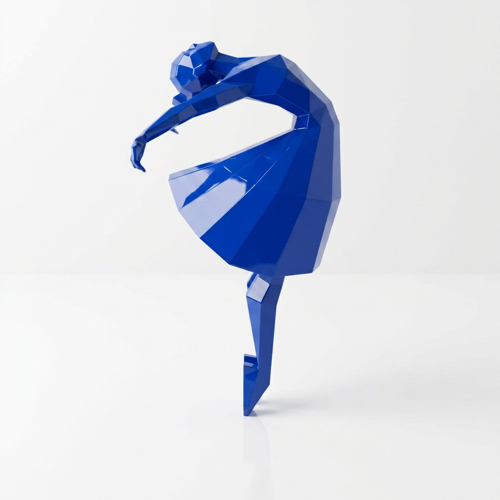 Grande Sculpture Libération - Femme Dansante Style Origami