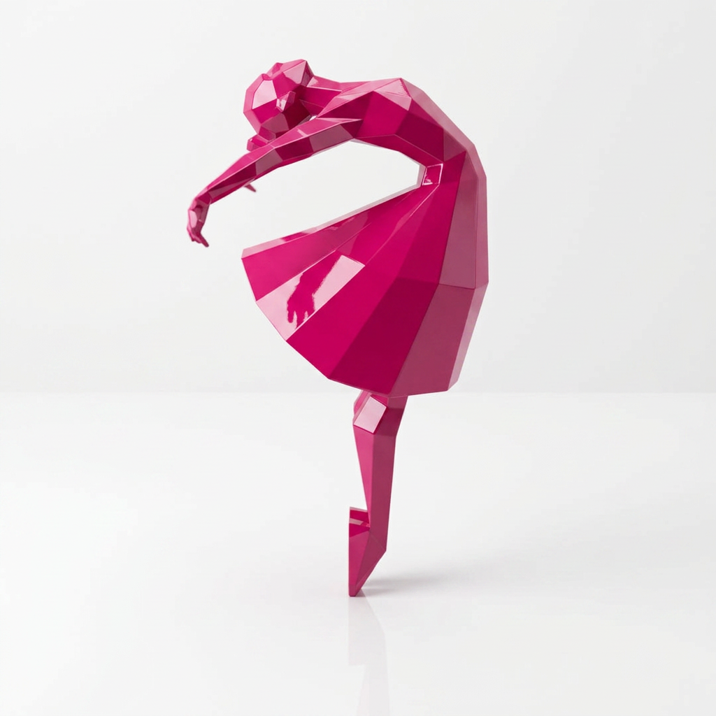 Grande Sculpture Libération - Femme Dansante Style Origami