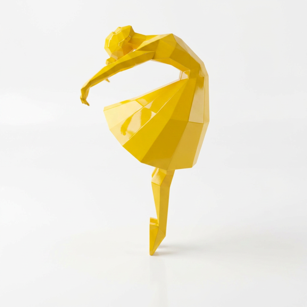 Grande Sculpture Libération - Femme Dansante Style Origami