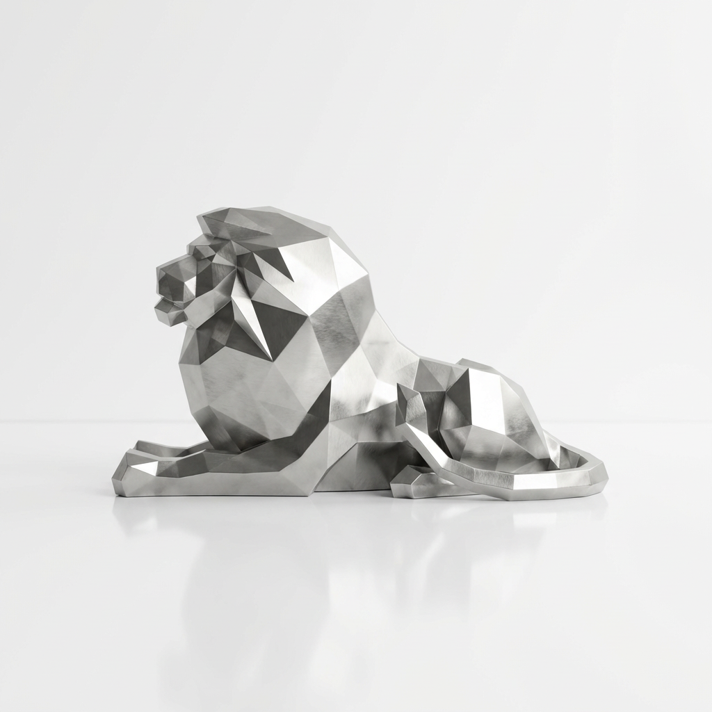 Sculpture Lion Couché Grande Format