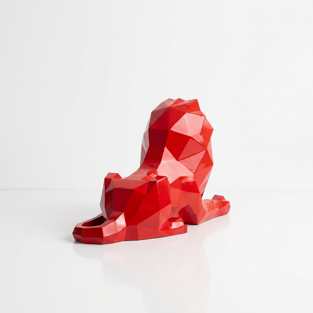 Sculpture Lion Couché Grande Format
