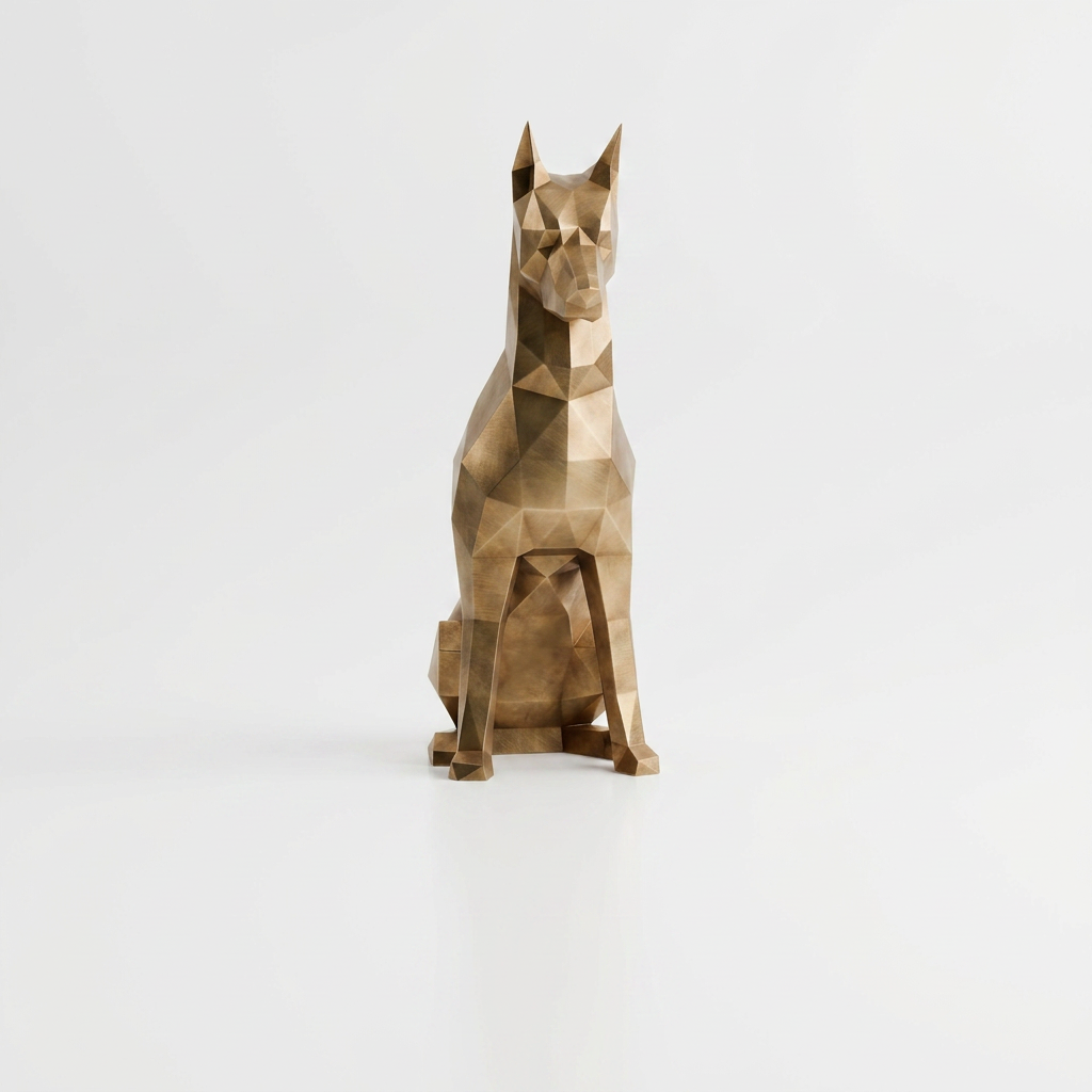 Grande Sculpture Origami Doberman