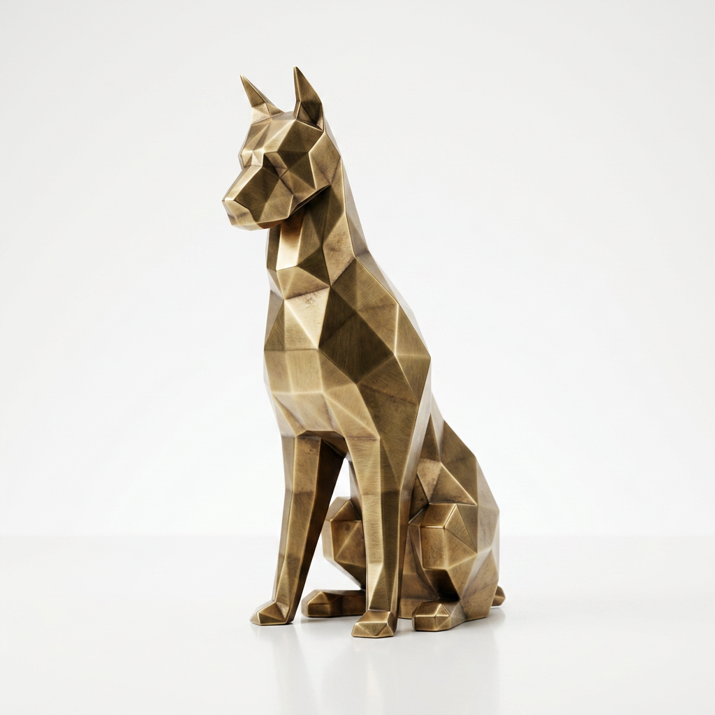 Grande Sculpture Origami Doberman