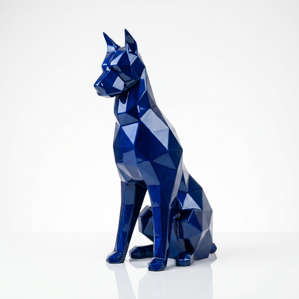 Grande Sculpture Origami Doberman