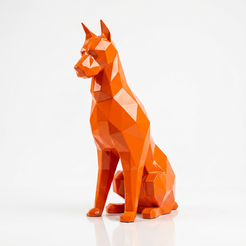 Grande Sculpture Origami Doberman