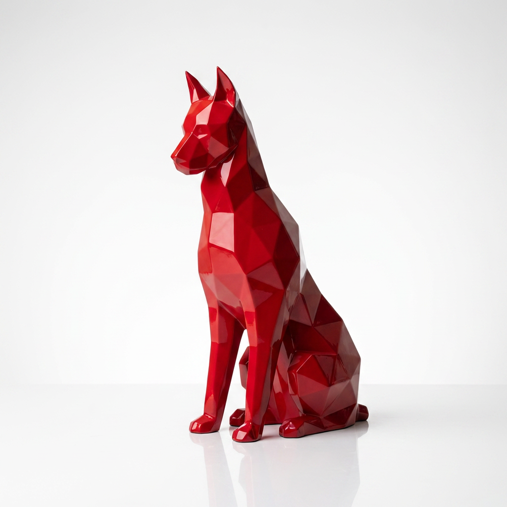 Grande Sculpture Origami Doberman