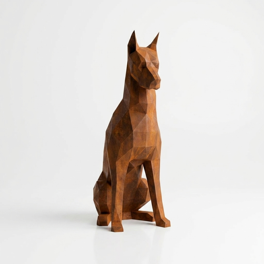 Grande Sculpture Origami Doberman