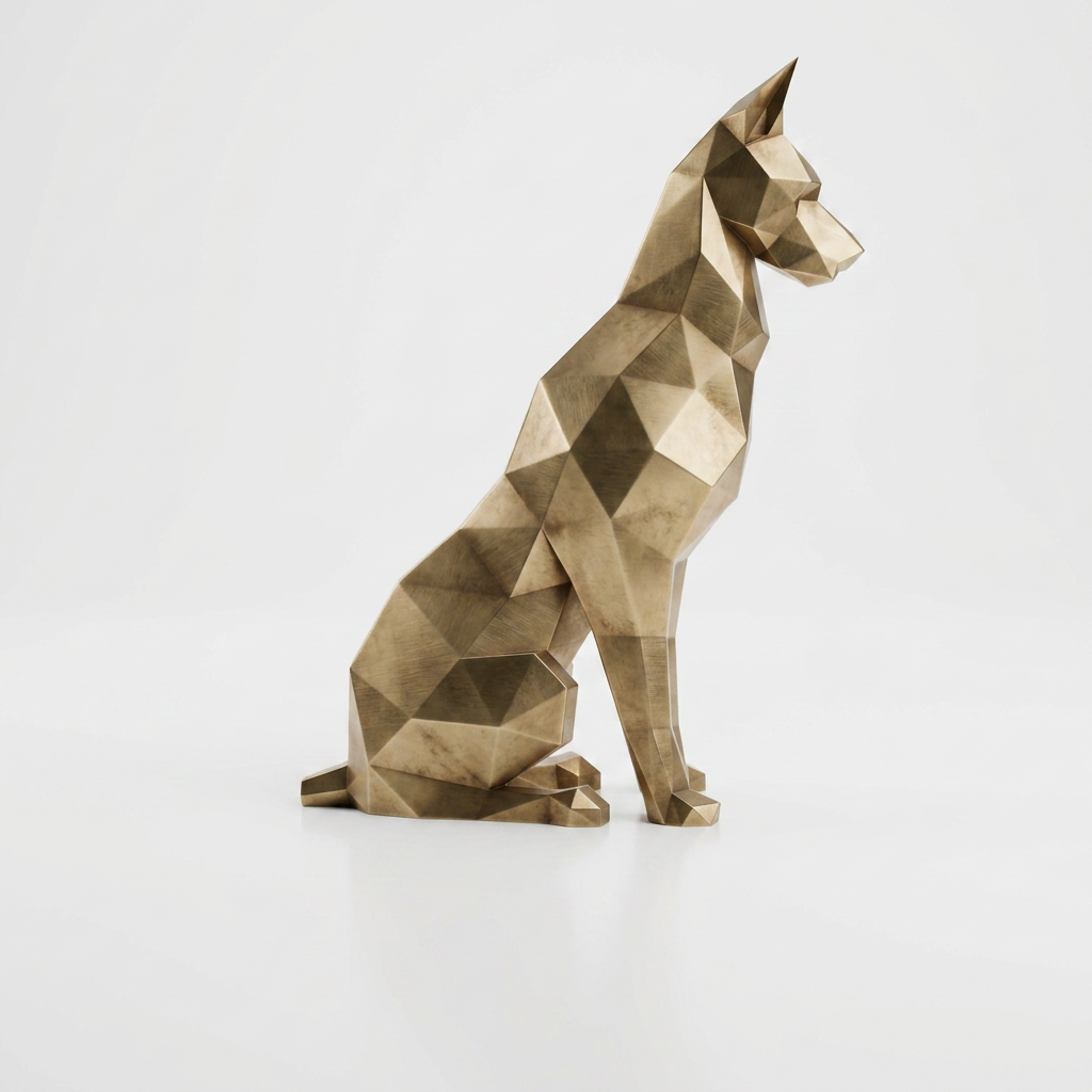 Grande Sculpture Origami Doberman