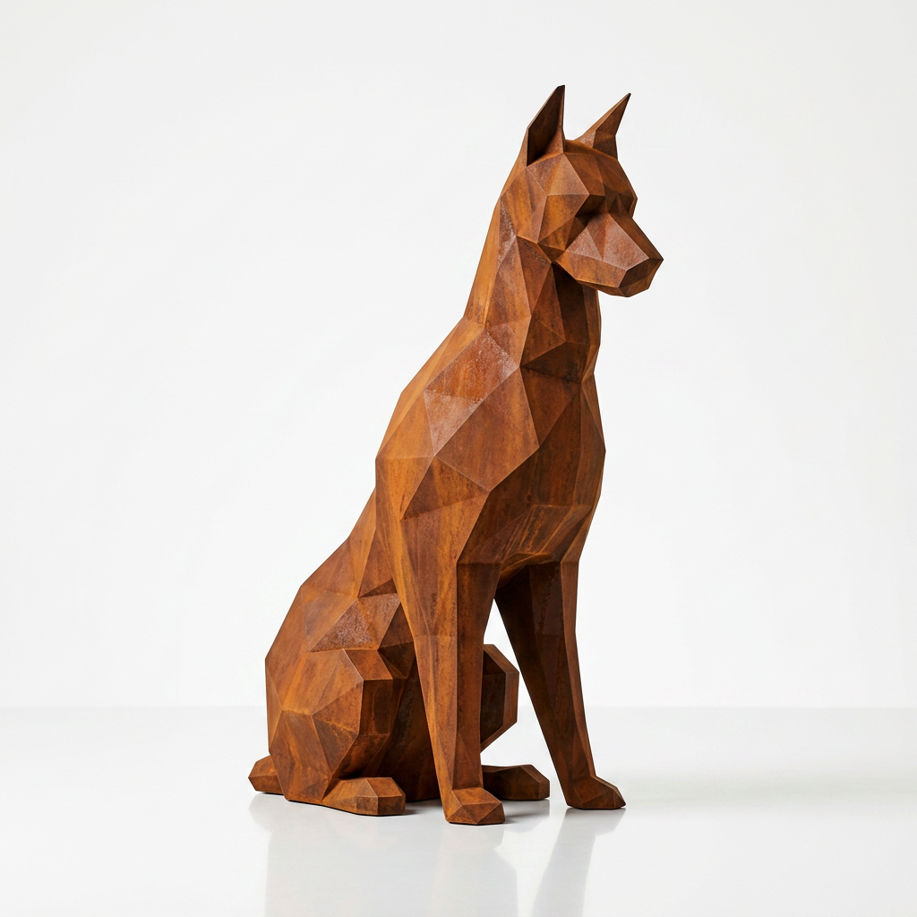 Grande Sculpture Origami Doberman