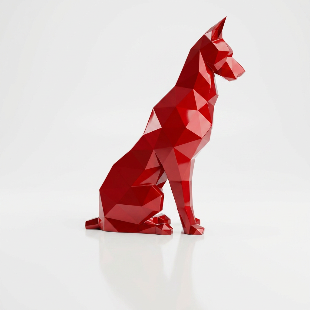 Grande Sculpture Origami Doberman