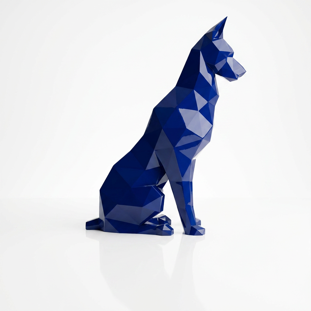 Grande Sculpture Origami Doberman