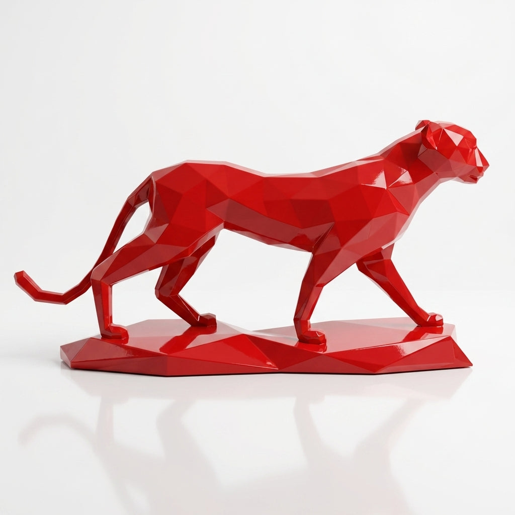Grande Sculpture Origami Panthère