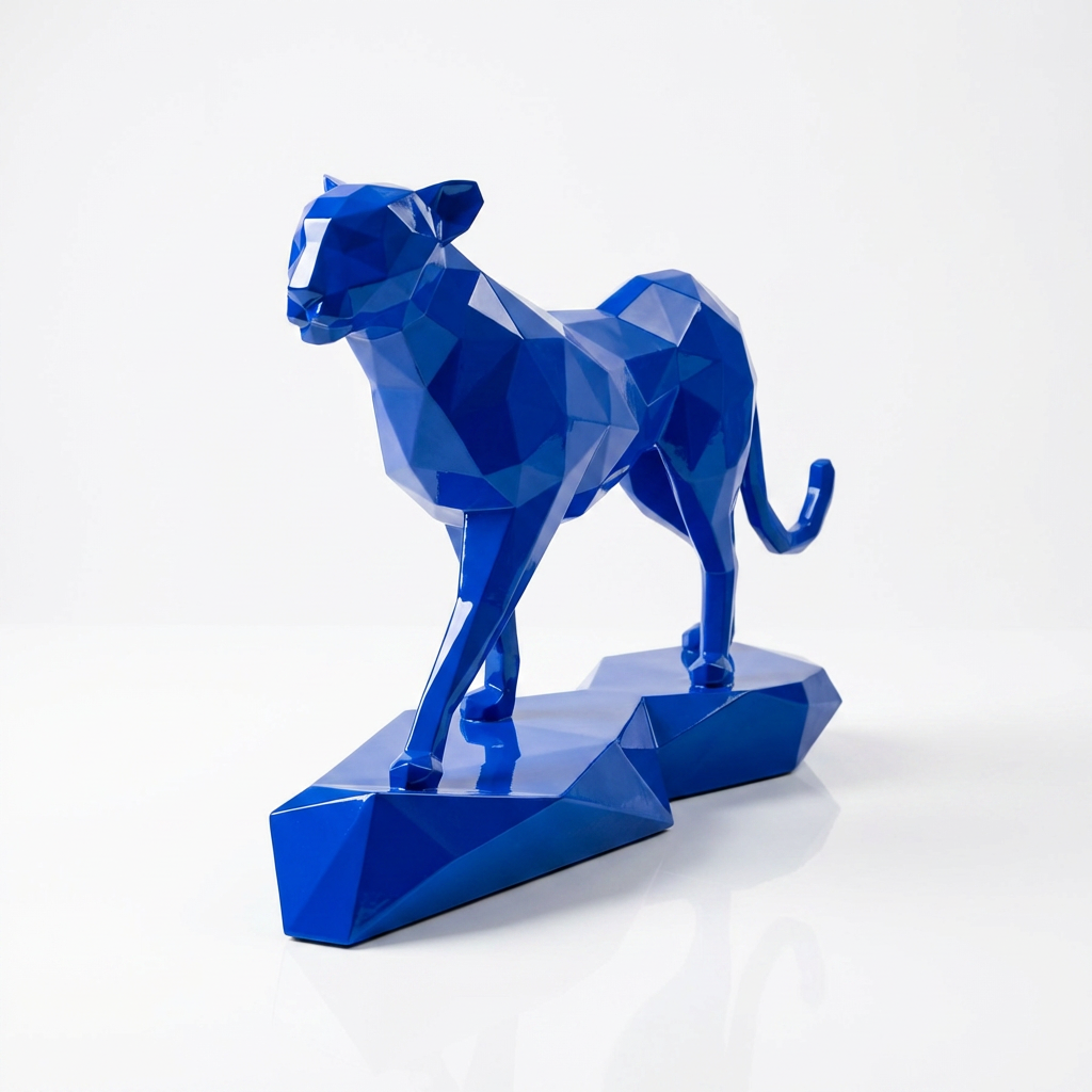 Grande Sculpture Origami Panthère