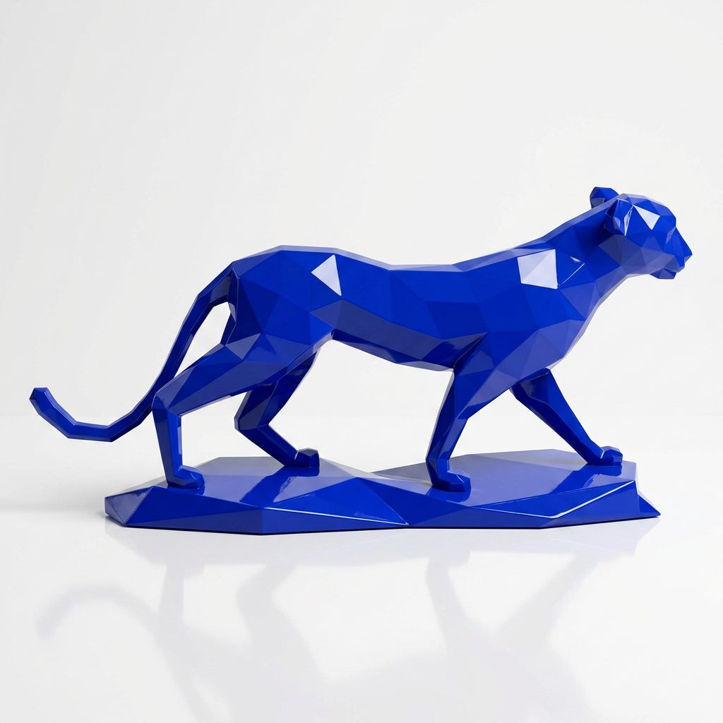 Grande Sculpture Origami Panthère
