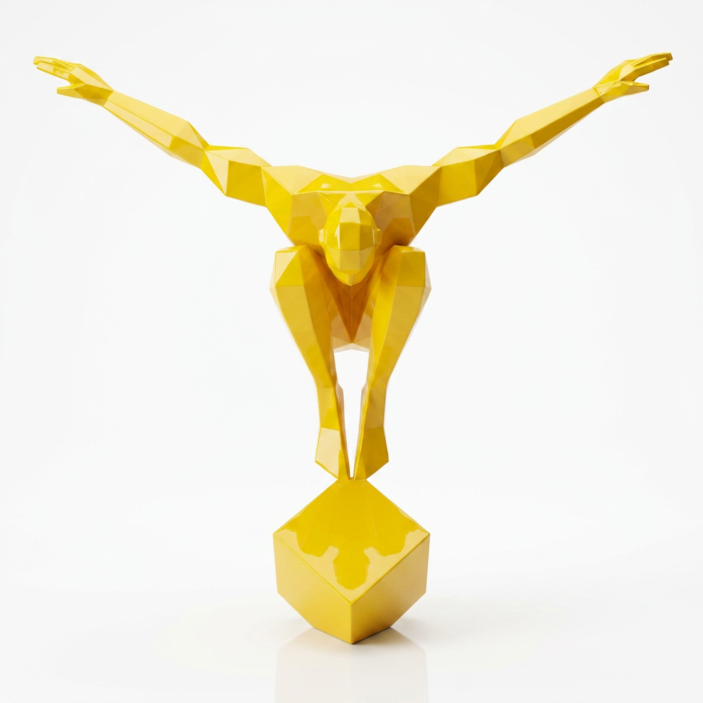 Grande Sculpture Origami Polygonal Balance