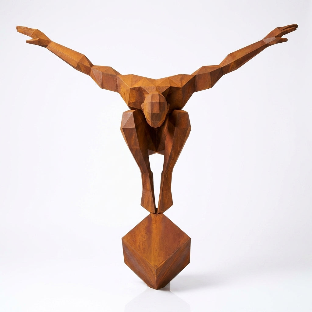 Grande Sculpture Origami Polygonal Balance