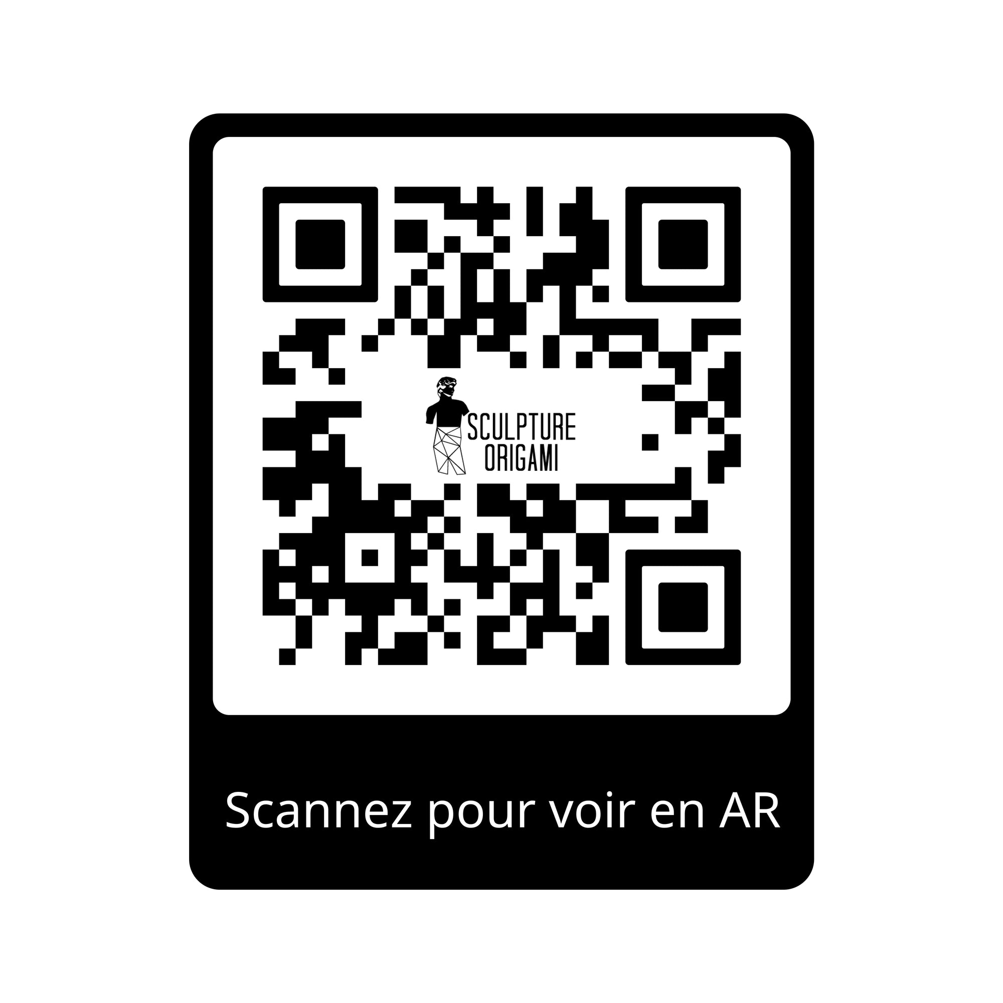 Sculpture lapin en origami En Inox Effet Bronze