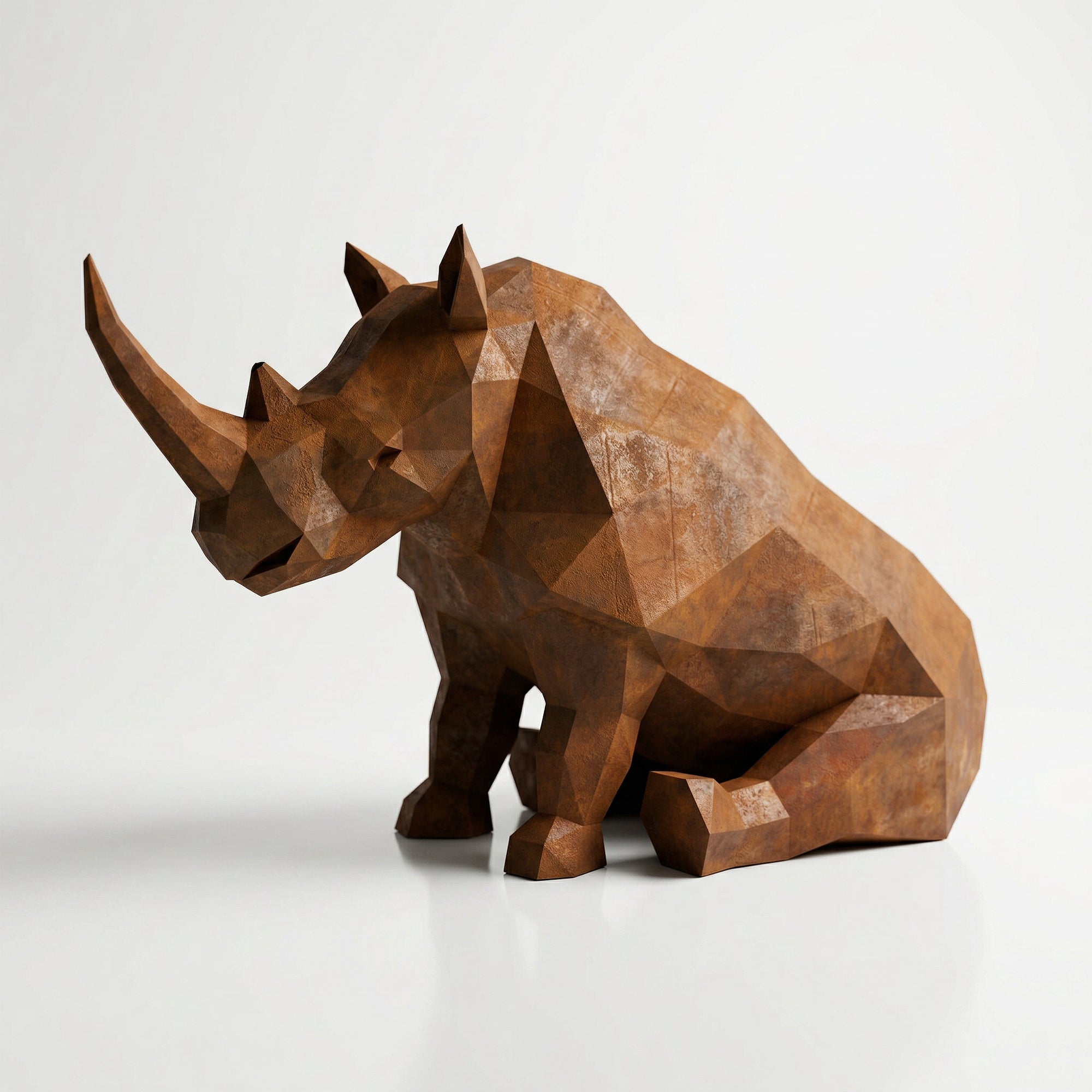 Grande Sculpture Rhinocéros Contemporaine