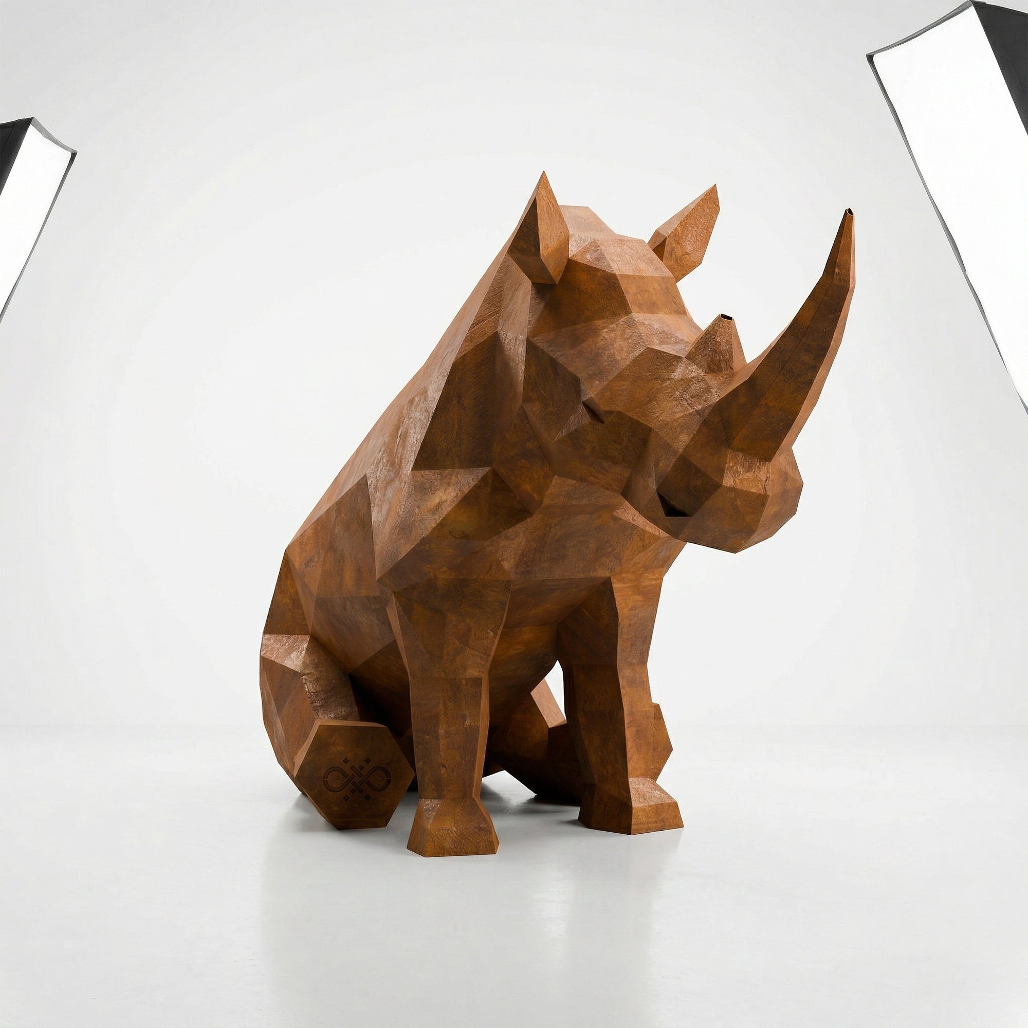 Grande Sculpture Rhinocéros Contemporaine