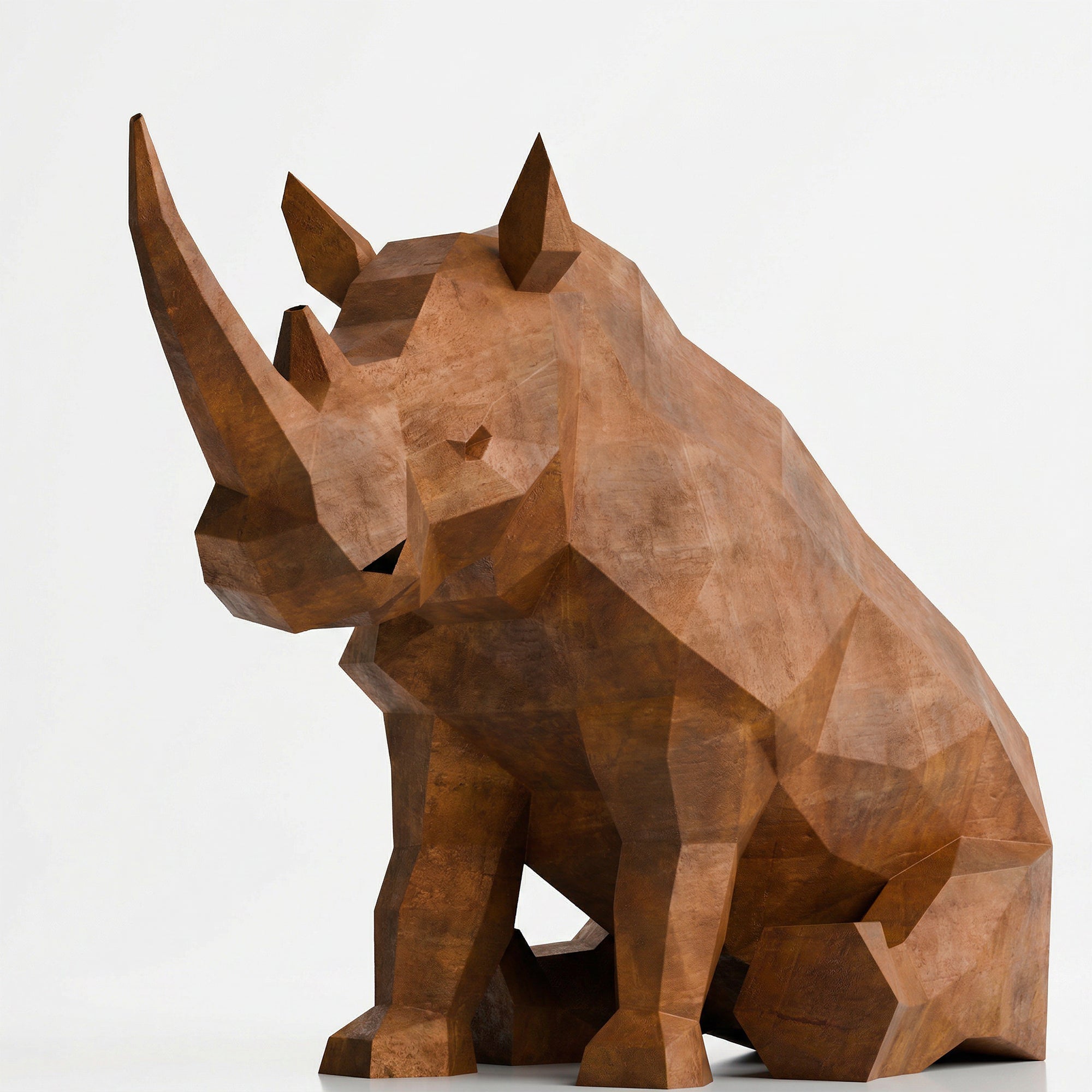 Grande Sculpture Rhinocéros Contemporaine