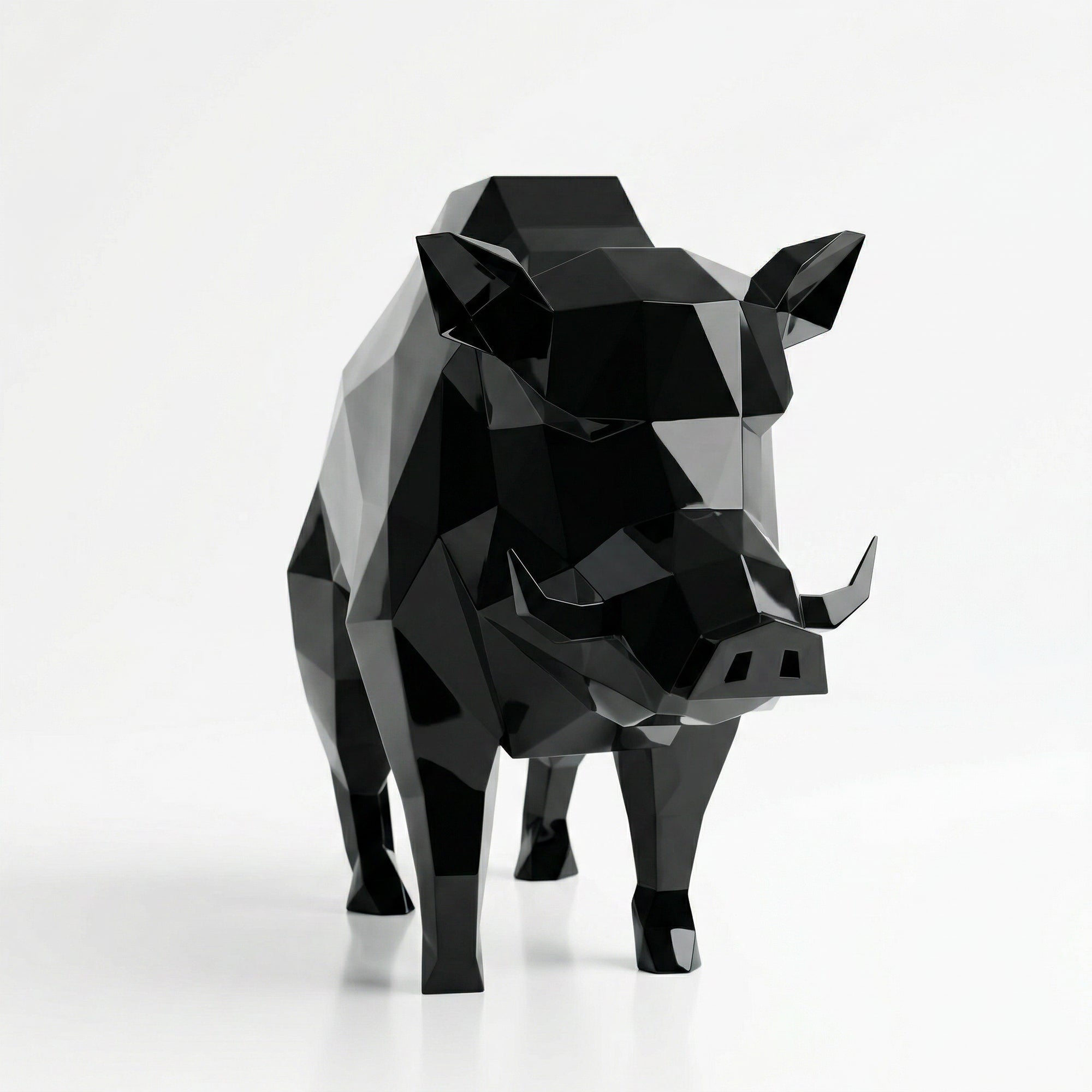 Grande Sculpture de Sanglier Sauvage