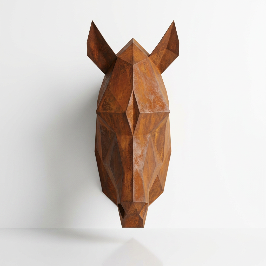 Tête de Cheval en Origami Métallique