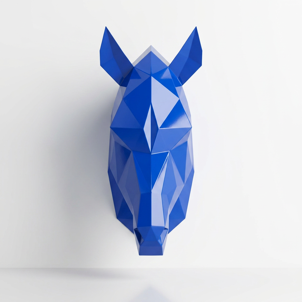 Tête de Cheval en Origami Métallique
