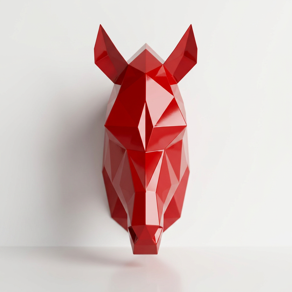 Tête de Cheval en Origami Métallique