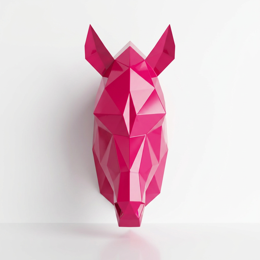 Tête de Cheval en Origami Métallique