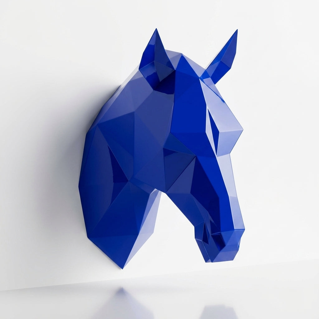 Tête de Cheval en Origami Métallique