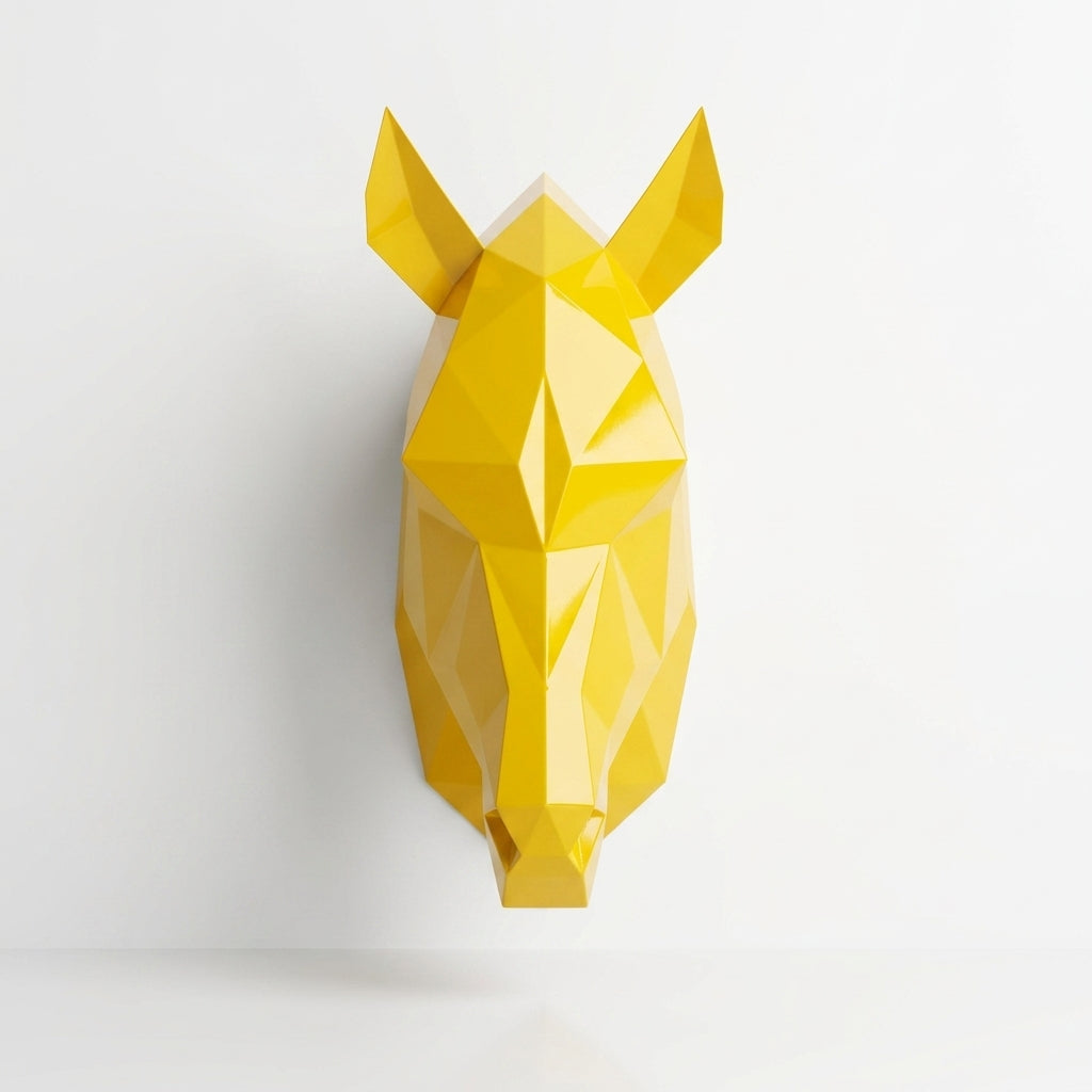 Tête de Cheval en Origami Métallique