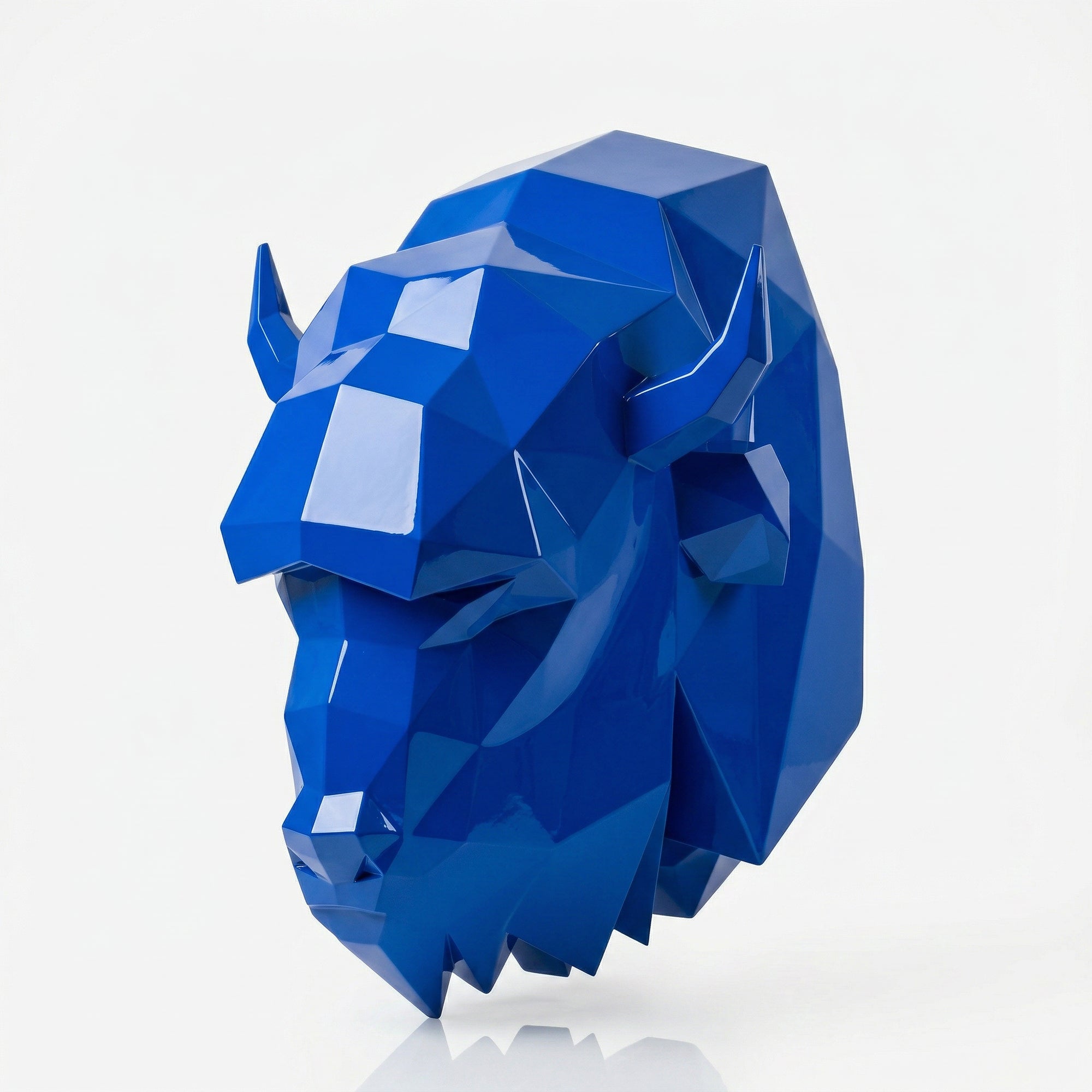 Sculpture Tête de bison en origami