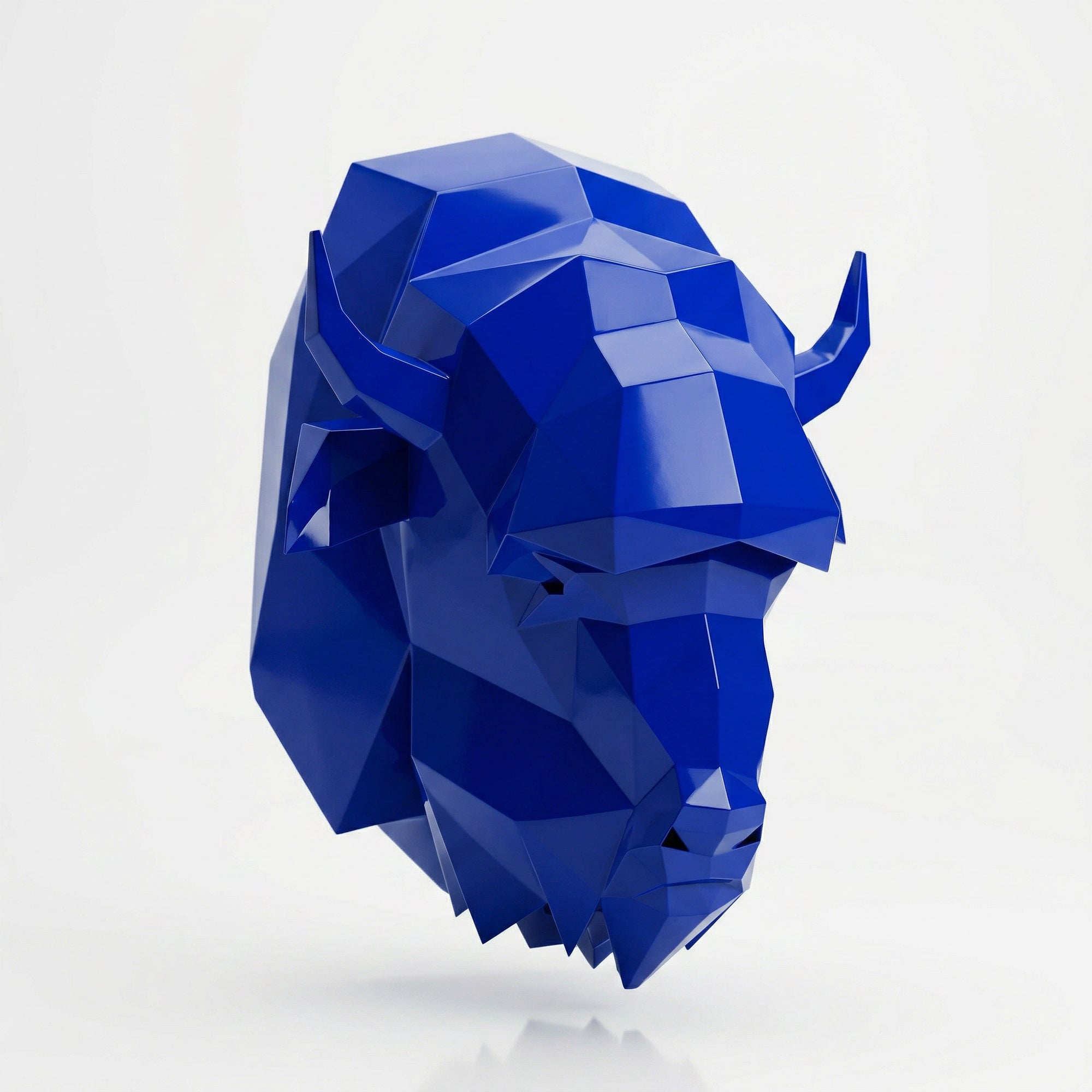 Sculpture Tête de bison en origami