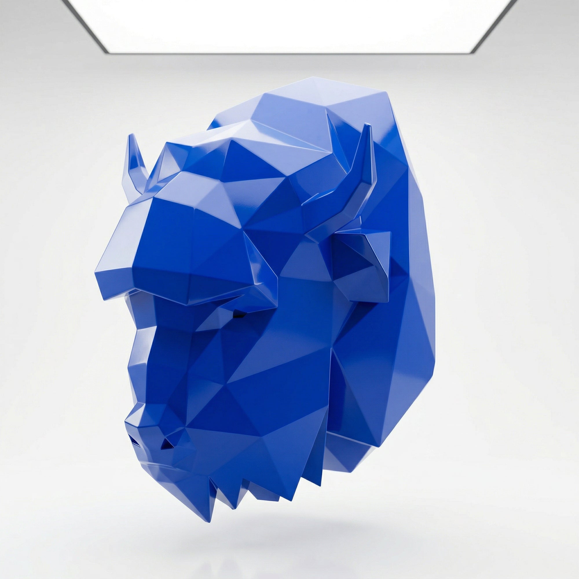 Sculpture Tête de bison en origami