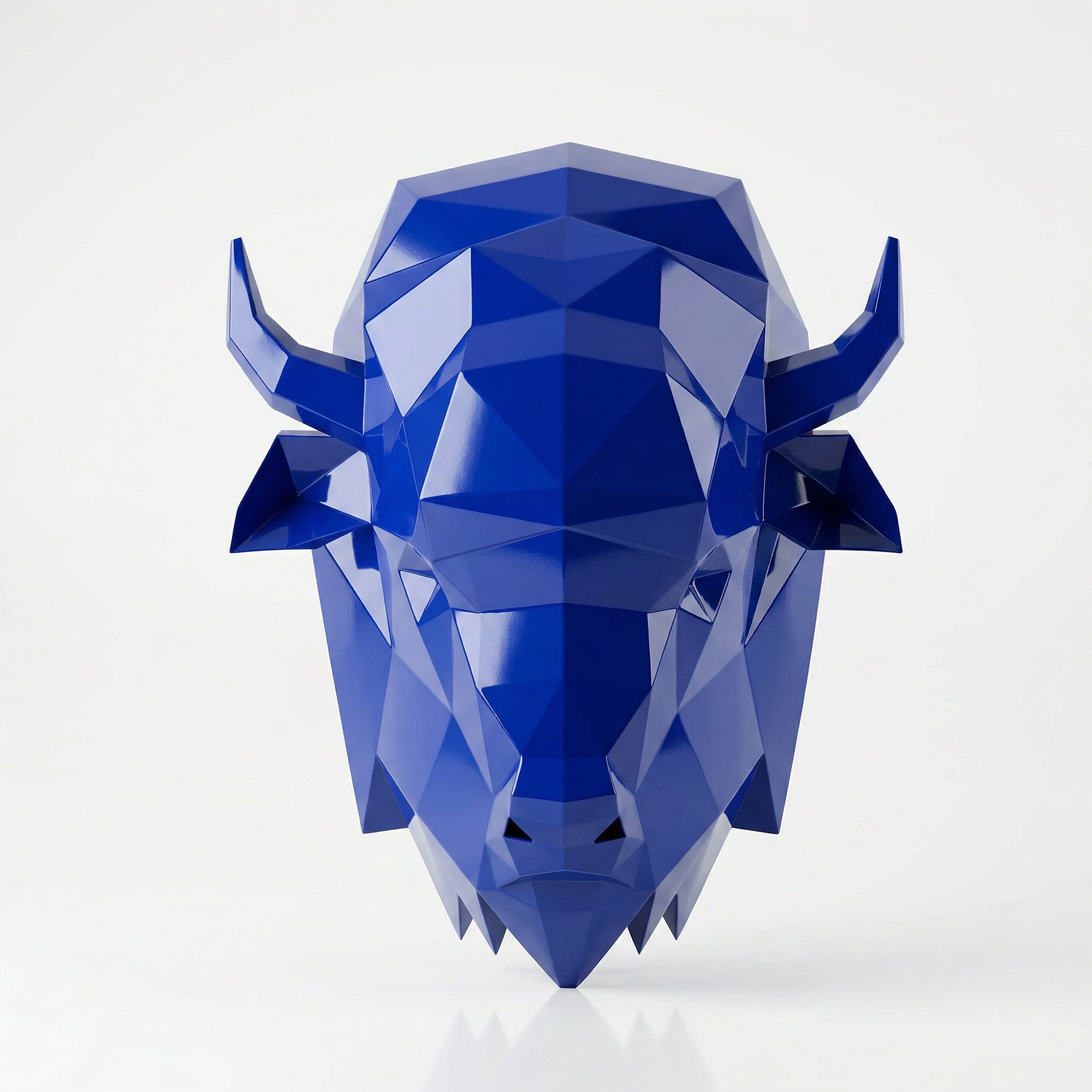 Sculpture Tête de bison en origami